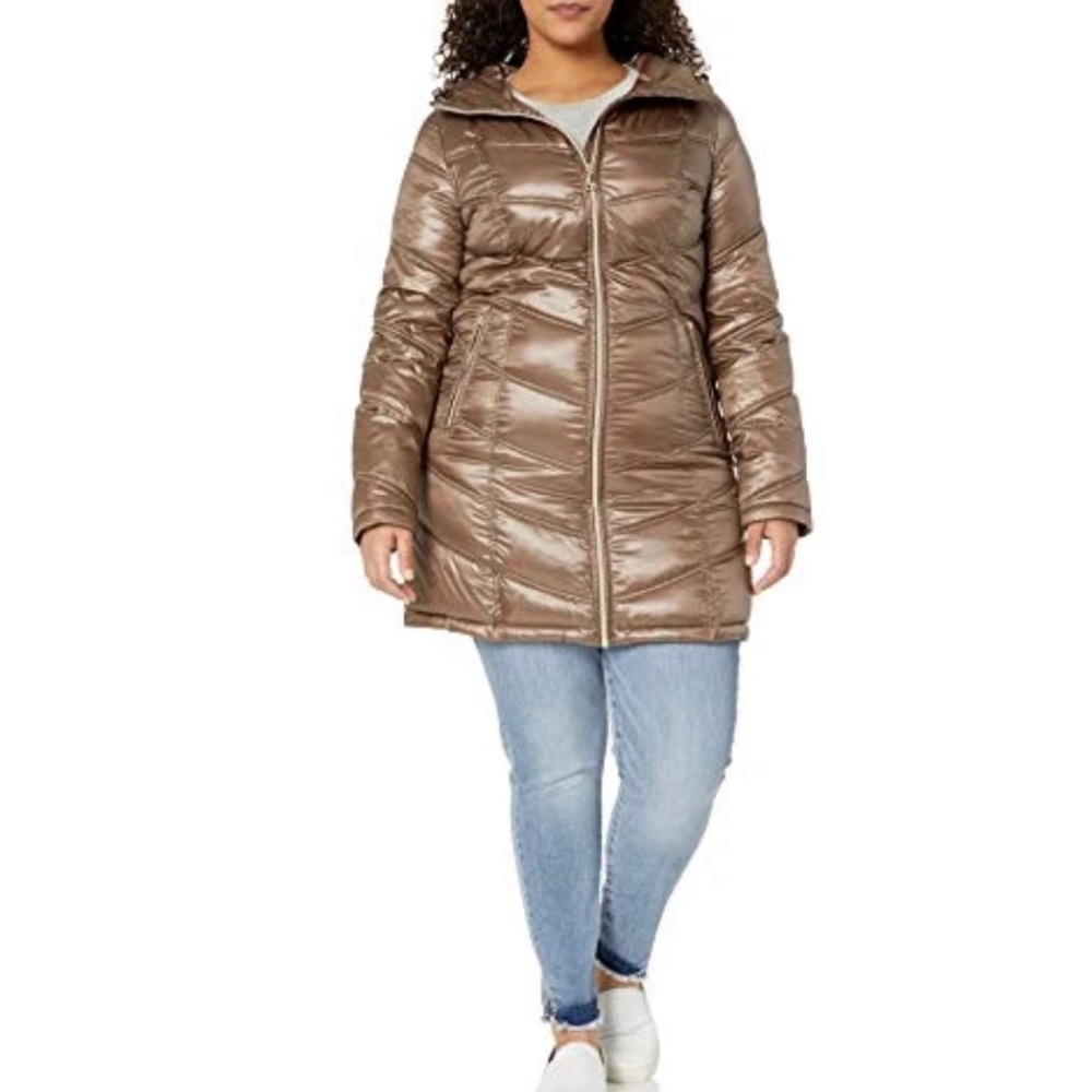 Calvin Klein tan puffy jacket